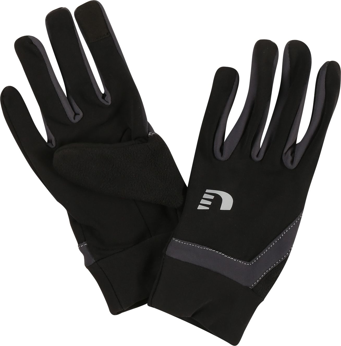 Newline Prstové rukavice černá / tmavě šedá
