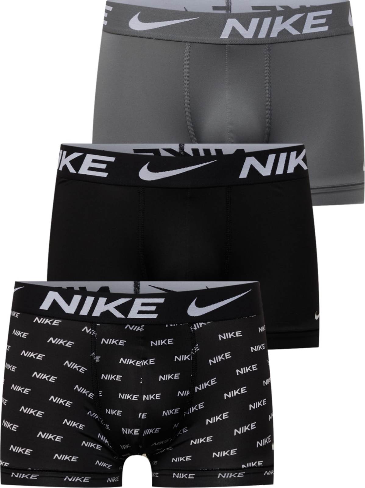 NIKE Sportovní spodní prádlo černá / šedá / bílá
