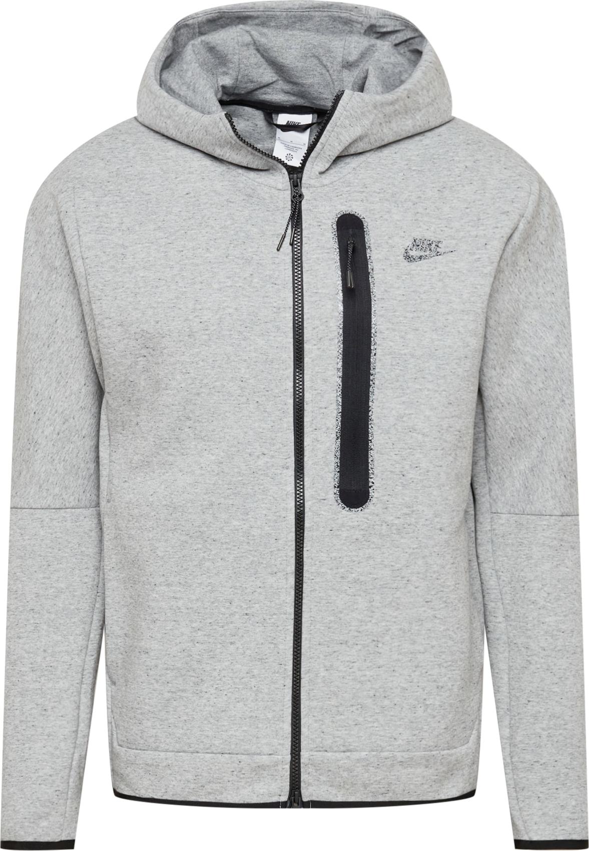 Nike Sportswear Mikina s kapucí šedý melír