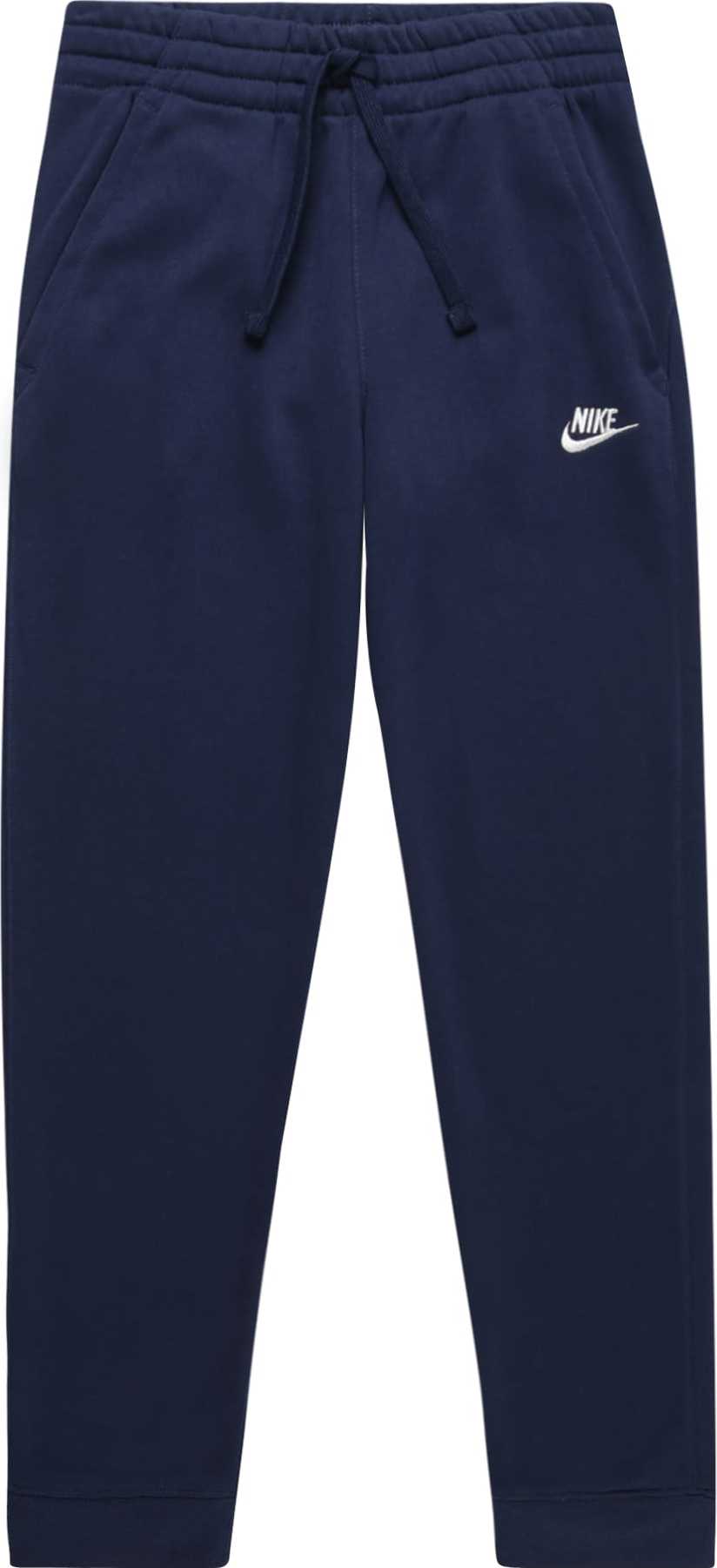 Nike Sportswear Kalhoty námořnická modř / bílá