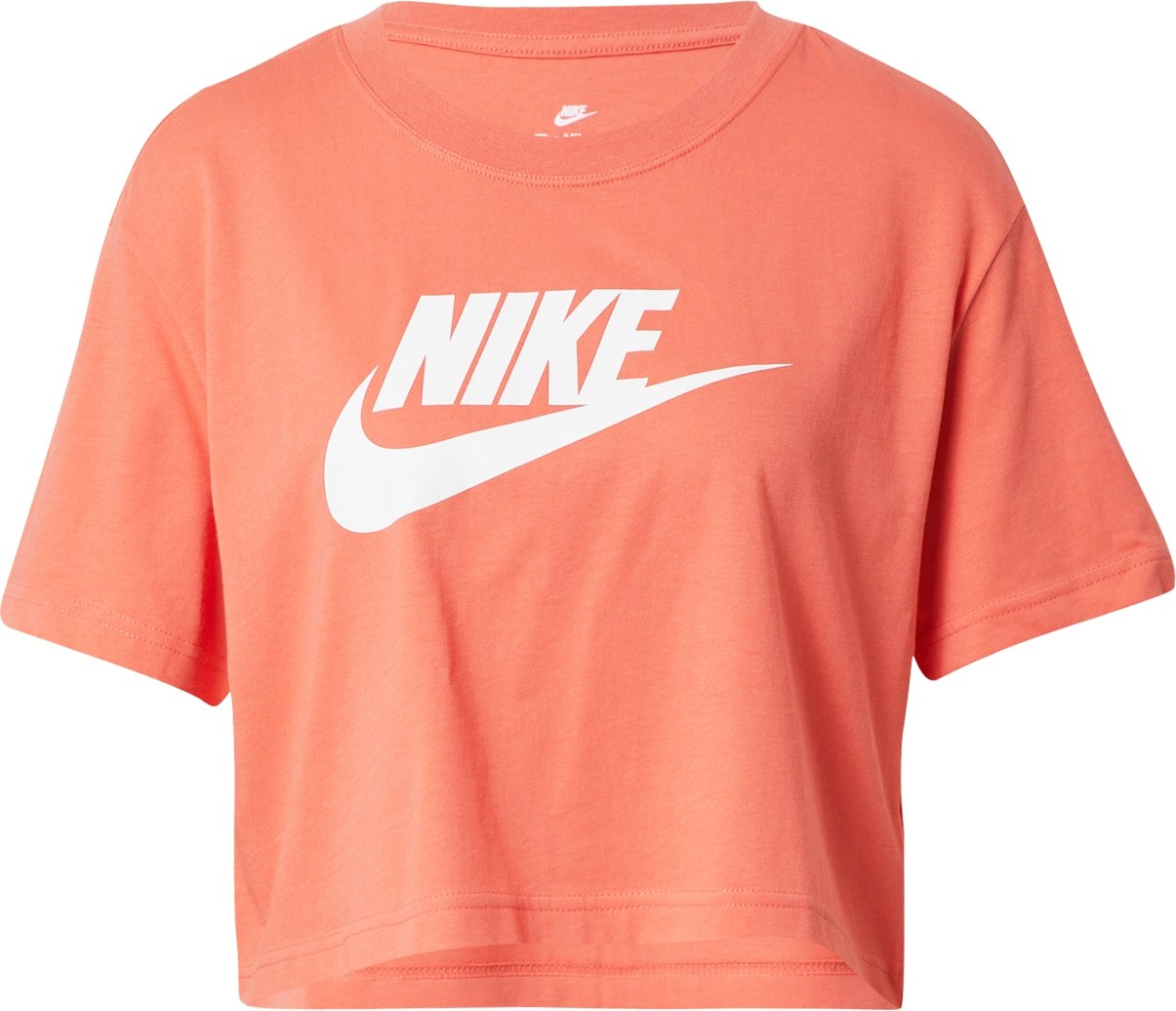 Nike Sportswear Tričko bílá / korálová
