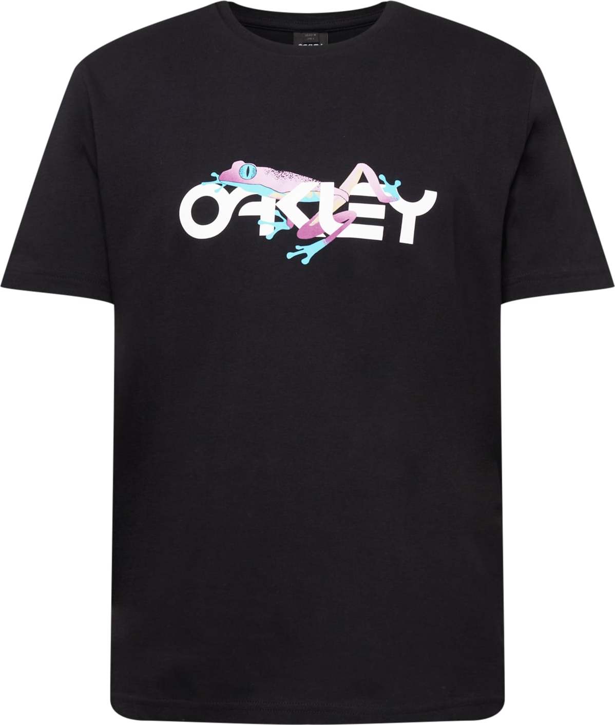 OAKLEY Funkční tričko 'RETRO FROG' černá / bílá / světlemodrá / růžová