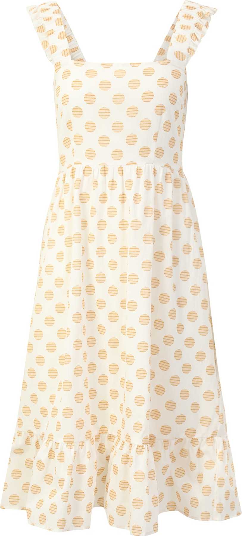 OBJECT Letní šaty bílá / tmavě žlutá
