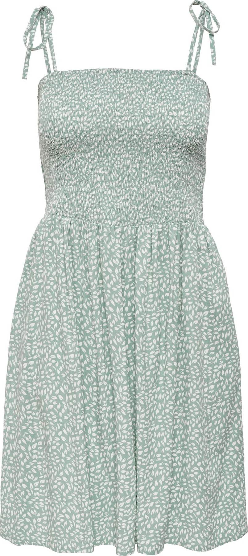 ONLY Letní šaty pastelově zelená / bílá