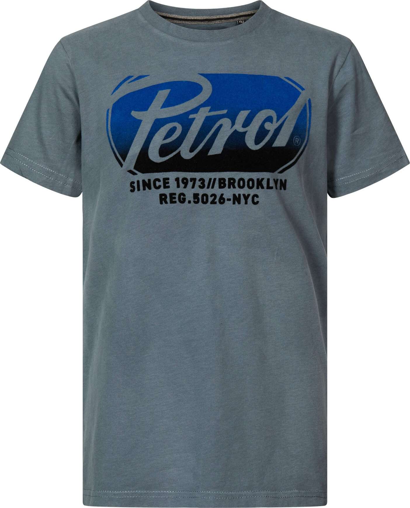 Petrol Industries Tričko modrá / kouřově modrá / černá