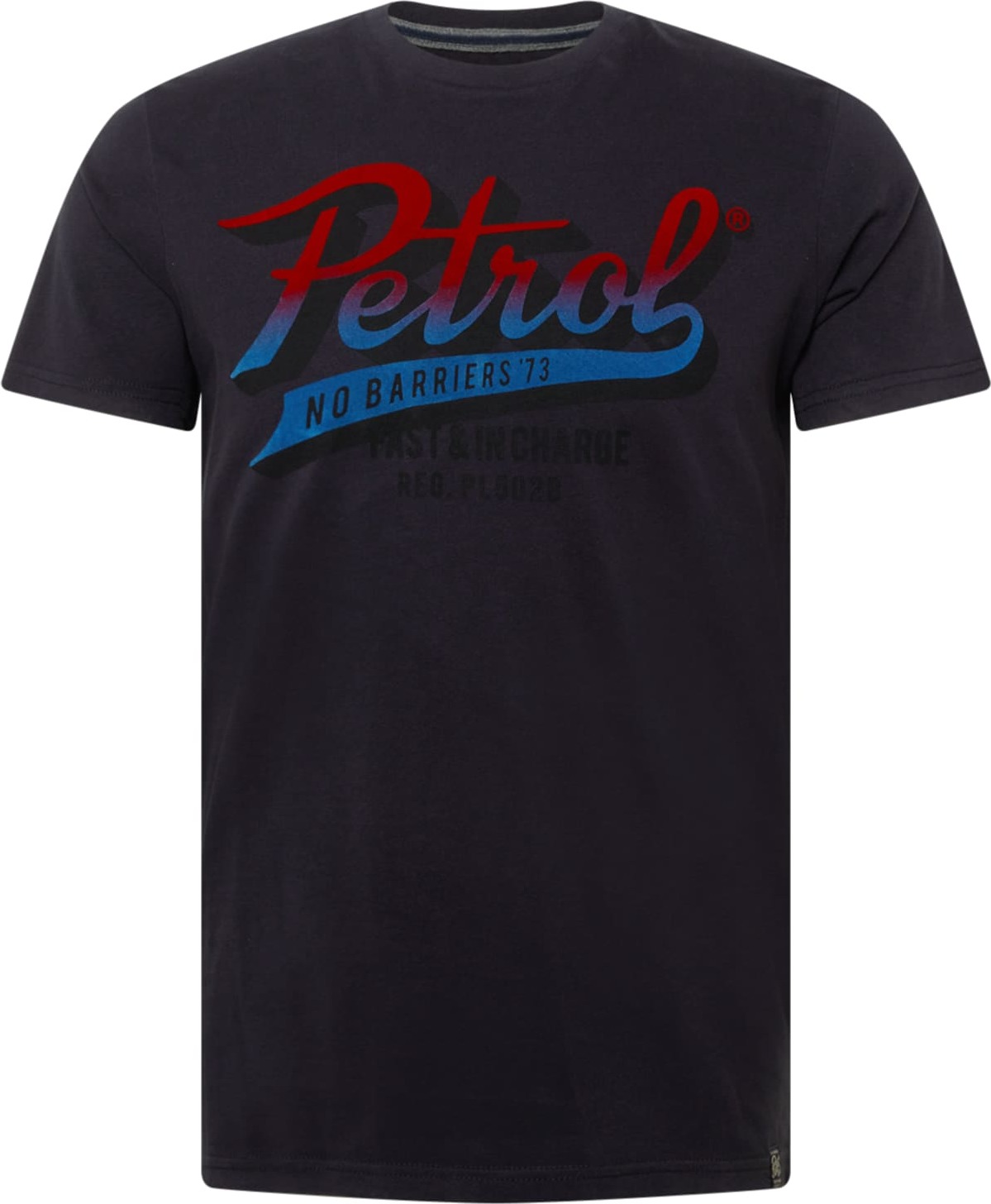 Petrol Industries Tričko námořnická modř / tmavě červená / azurová modrá