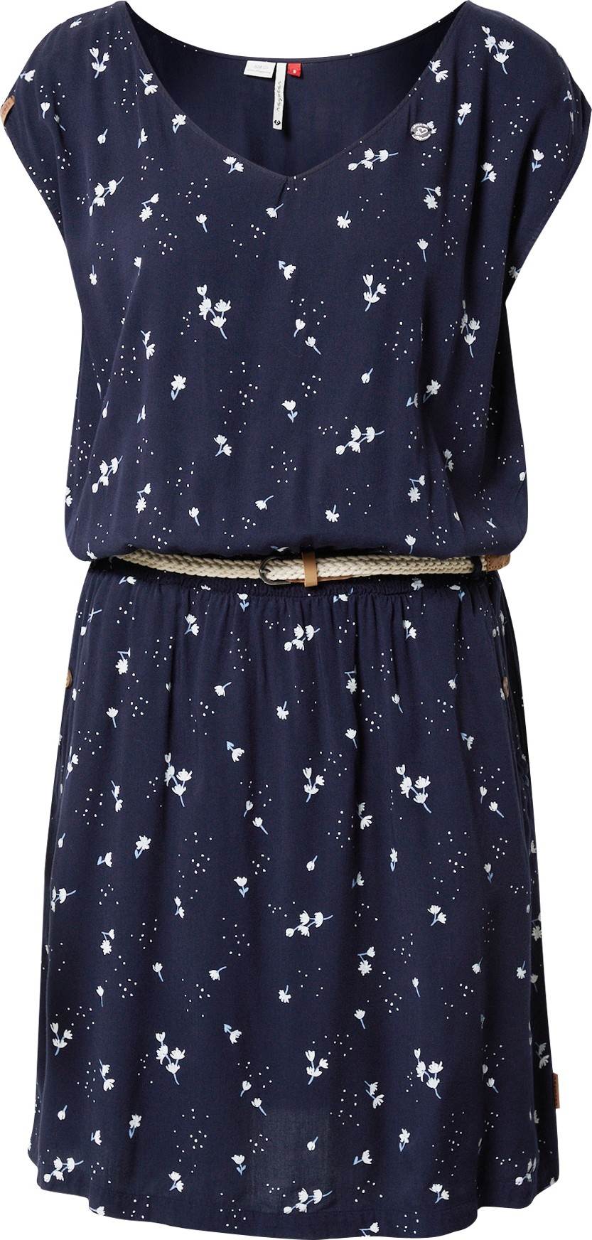 Ragwear Letní šaty 'CAROLINA' námořnická modř / bílá