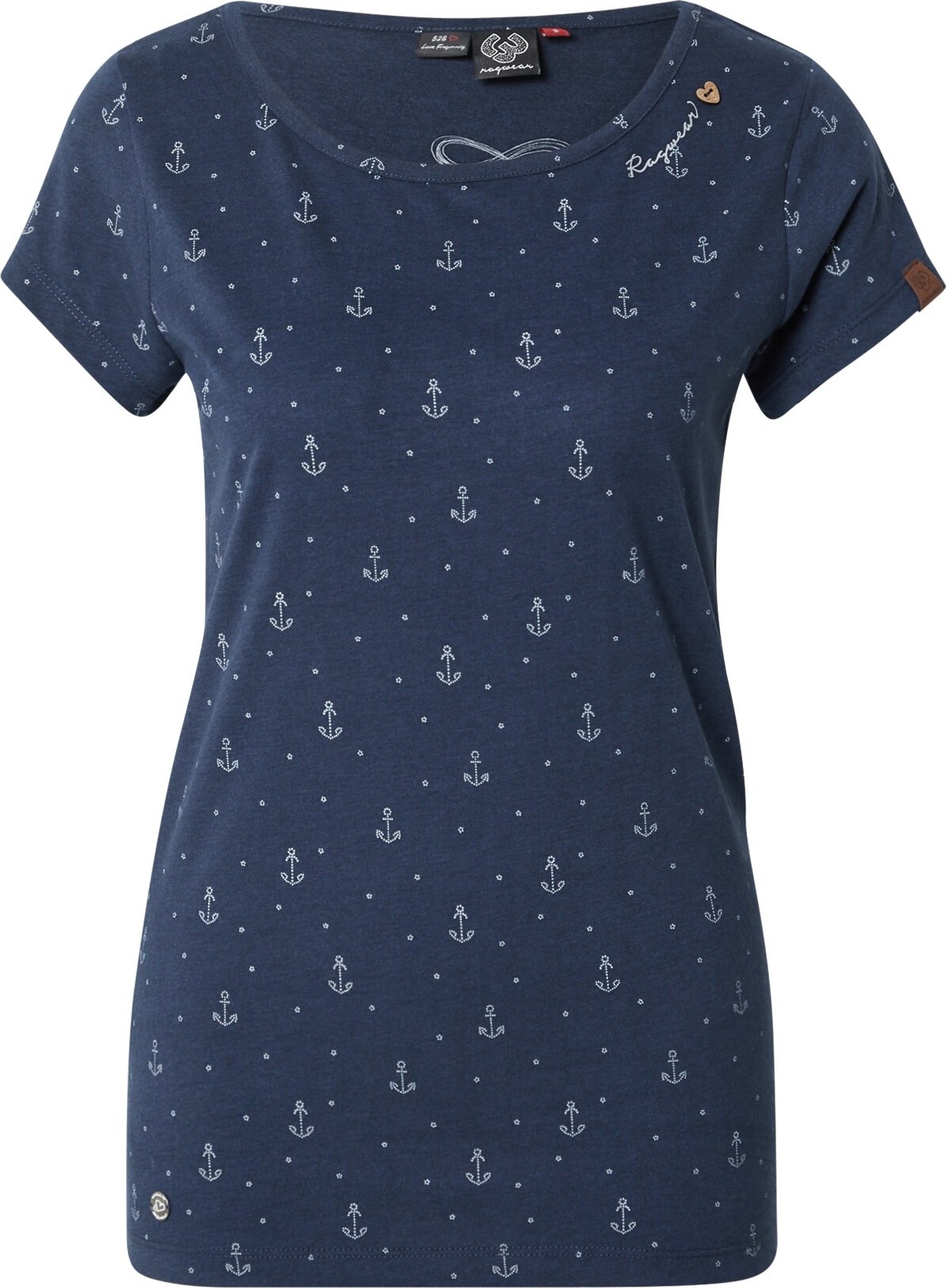 Ragwear Tričko 'MINT MARINA' námořnická modř / bílá
