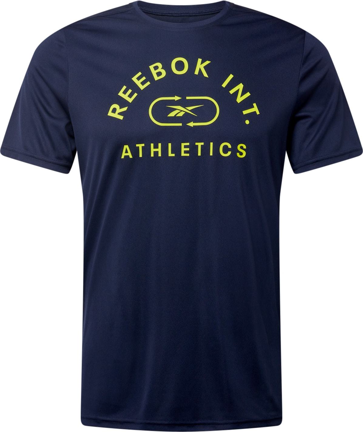 Reebok Sport Funkční tričko 'Workout Ready' tmavě modrá / žlutá