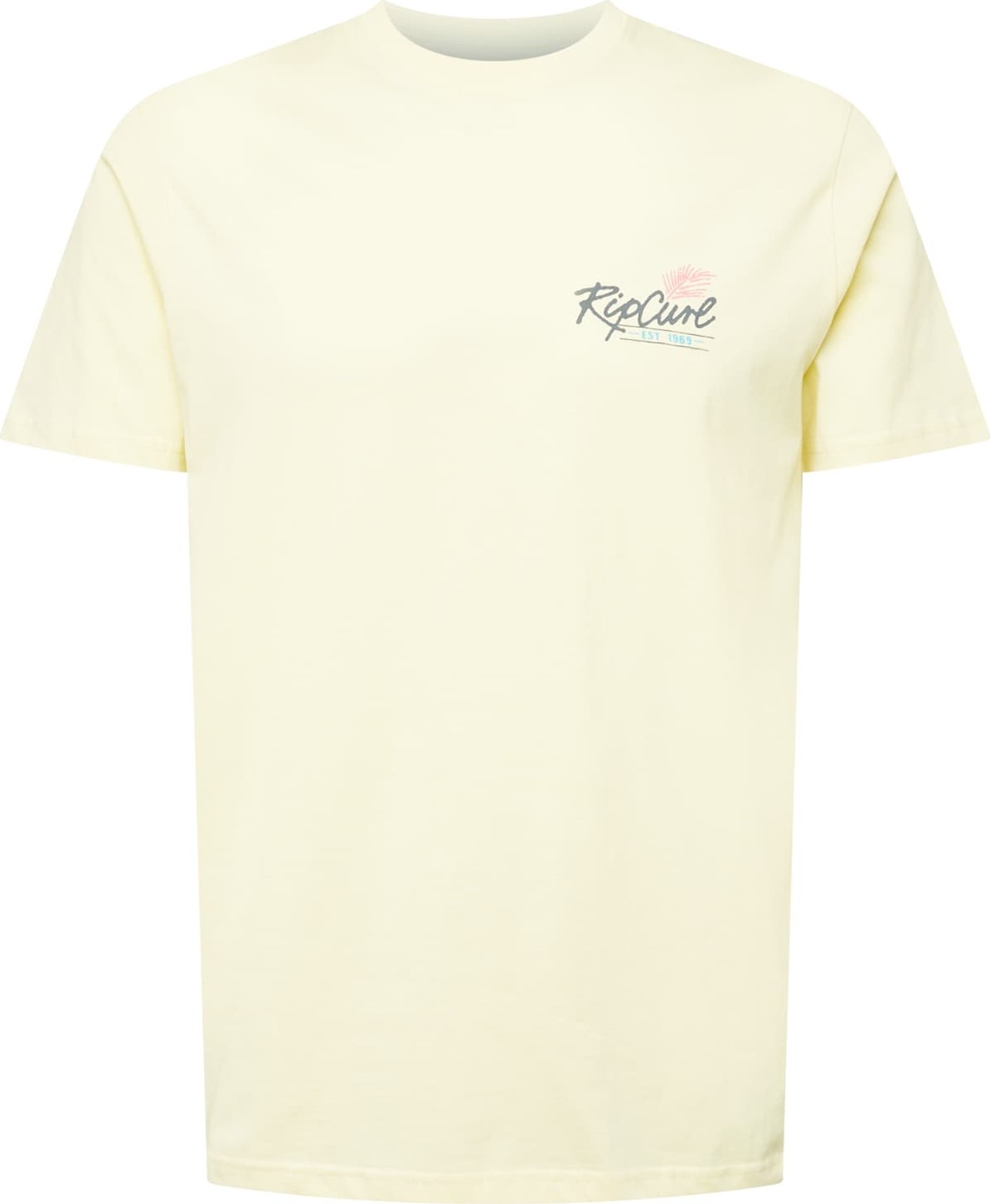 RIP CURL Funkční tričko 'PLAYA VIBRATIONS' pastelově žlutá / světle růžová / čedičová šedá / bílá / tyrkysová