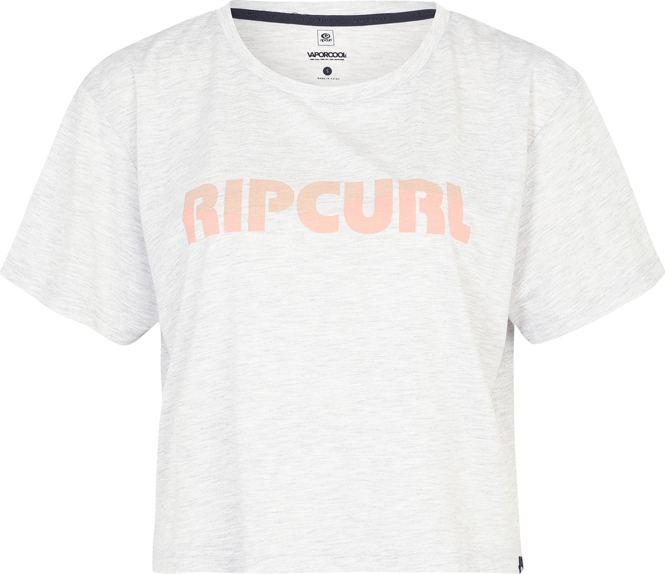 RIP CURL Funkční tričko 'VAPORCOOL' světle šedá / pastelově oranžová