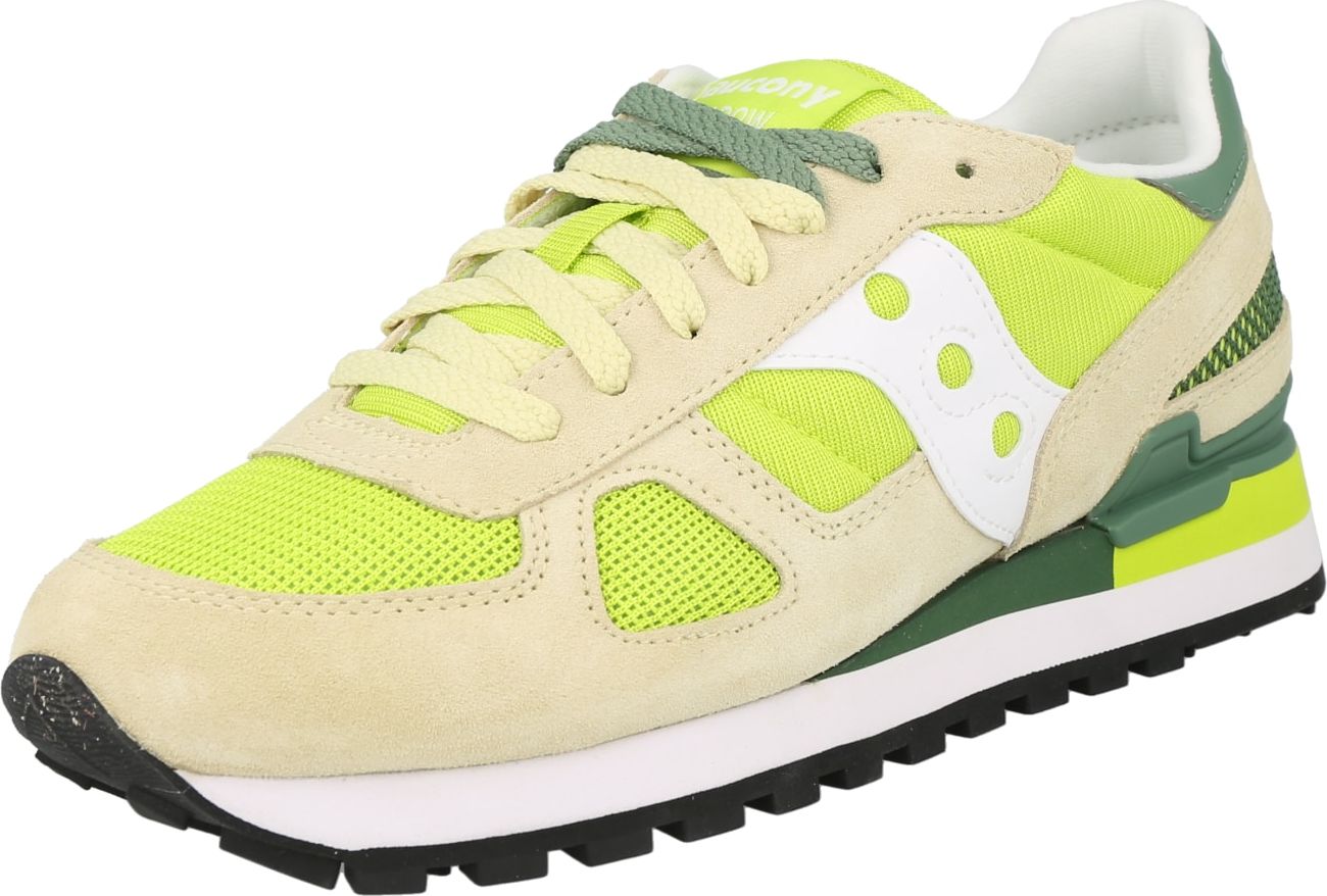 saucony Tenisky 'Shadow' béžová / bílá / svítivě zelená