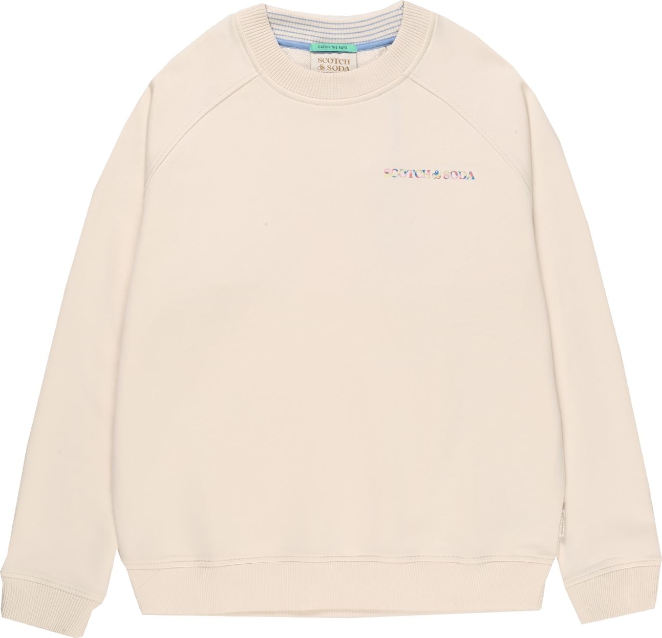 SCOTCH & SODA Mikina offwhite / světle žlutá / tmavě modrá / světle růžová
