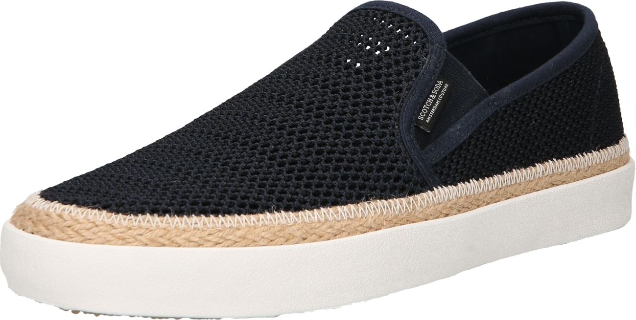 SCOTCH & SODA Slip on boty 'IZOMI' ultramarínová modř / béžová