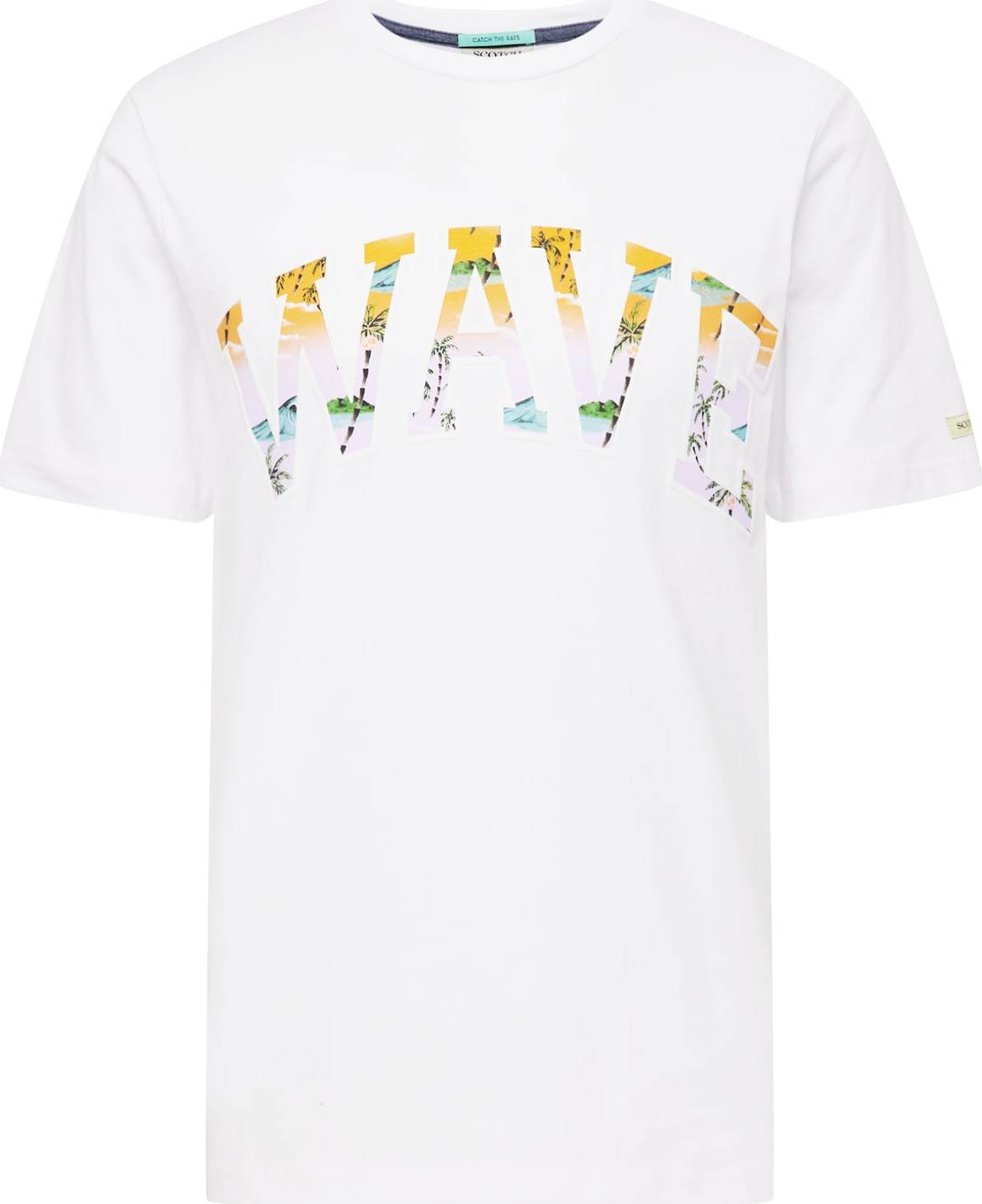 SCOTCH & SODA Tričko offwhite / žlutá / světlemodrá / růžová / zelená