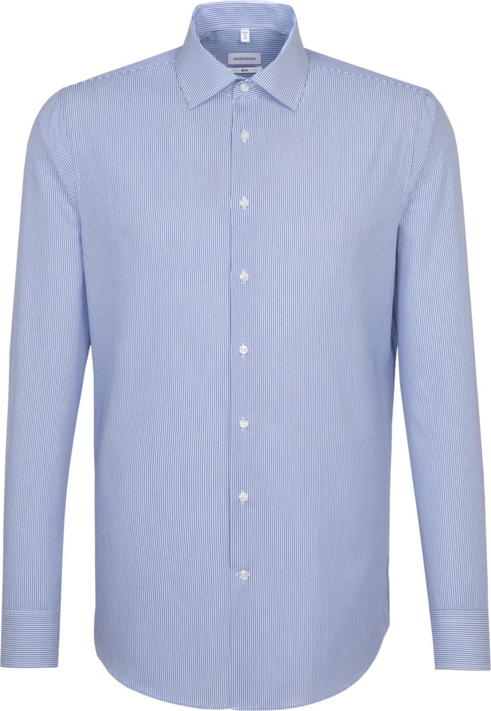 SEIDENSTICKER Společenská košile bílá / chladná modrá