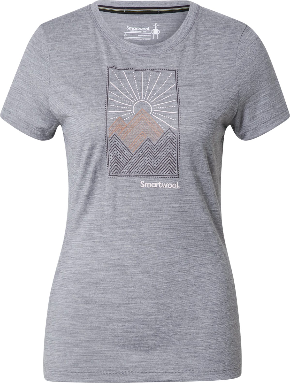 Smartwool Funkční tričko 'Alpine Start' šedá / tmavě šedá / bílá / oranžová