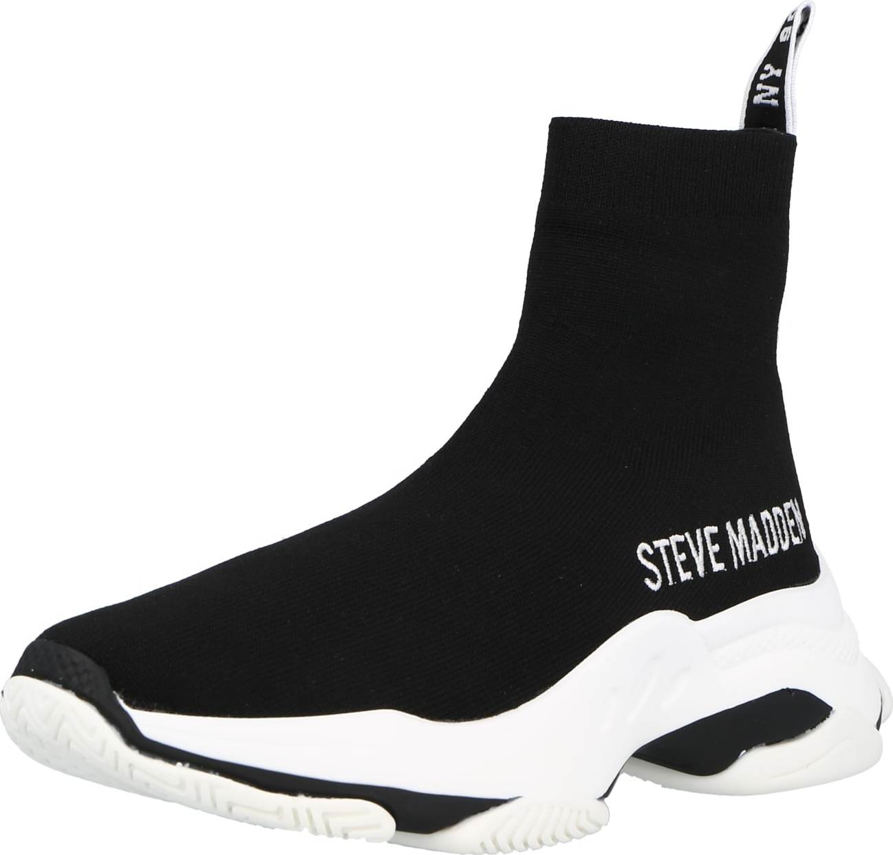 STEVE MADDEN Kotníkové tenisky černá / bílá
