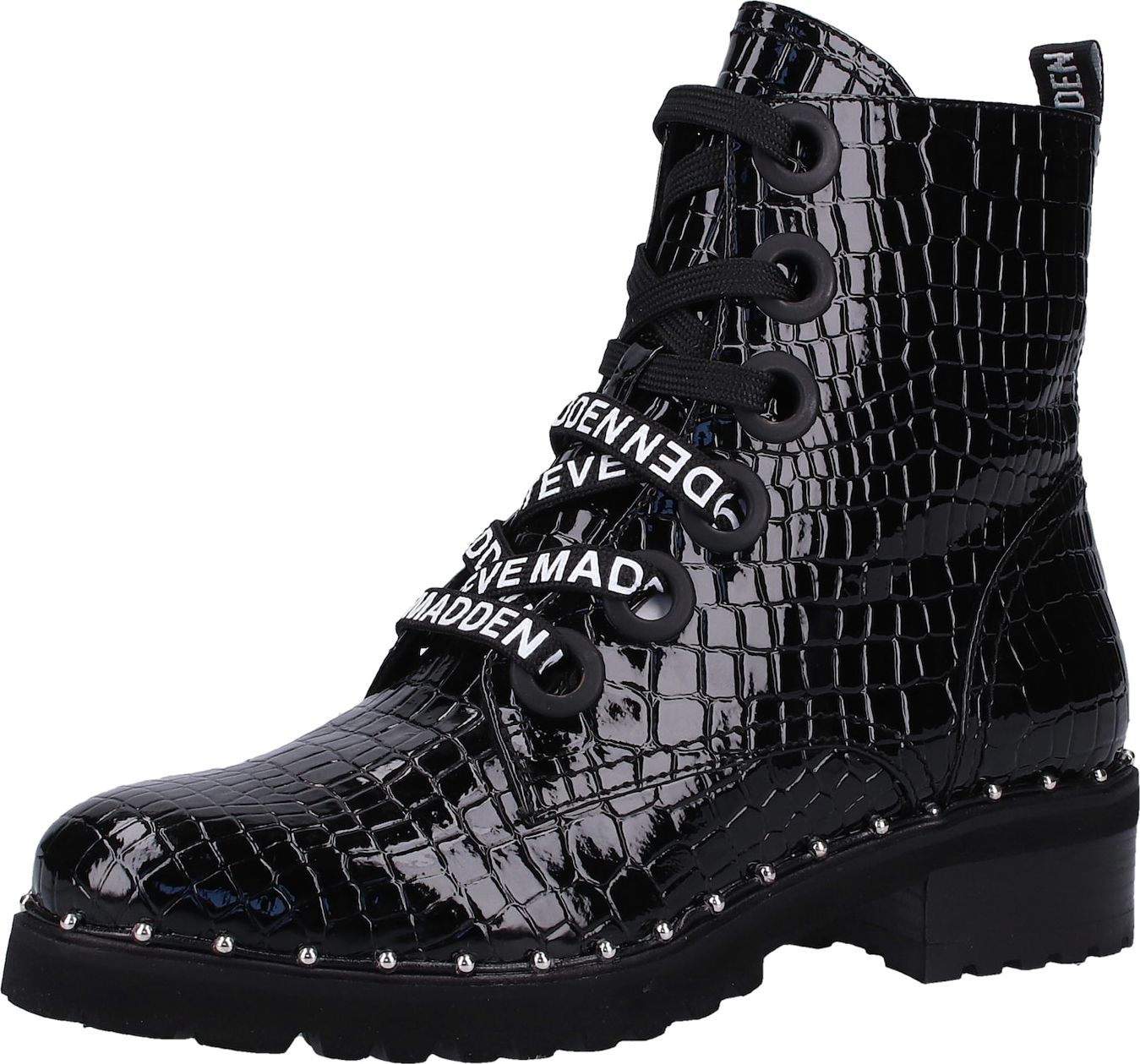 STEVE MADDEN Šněrovací kozačky černá