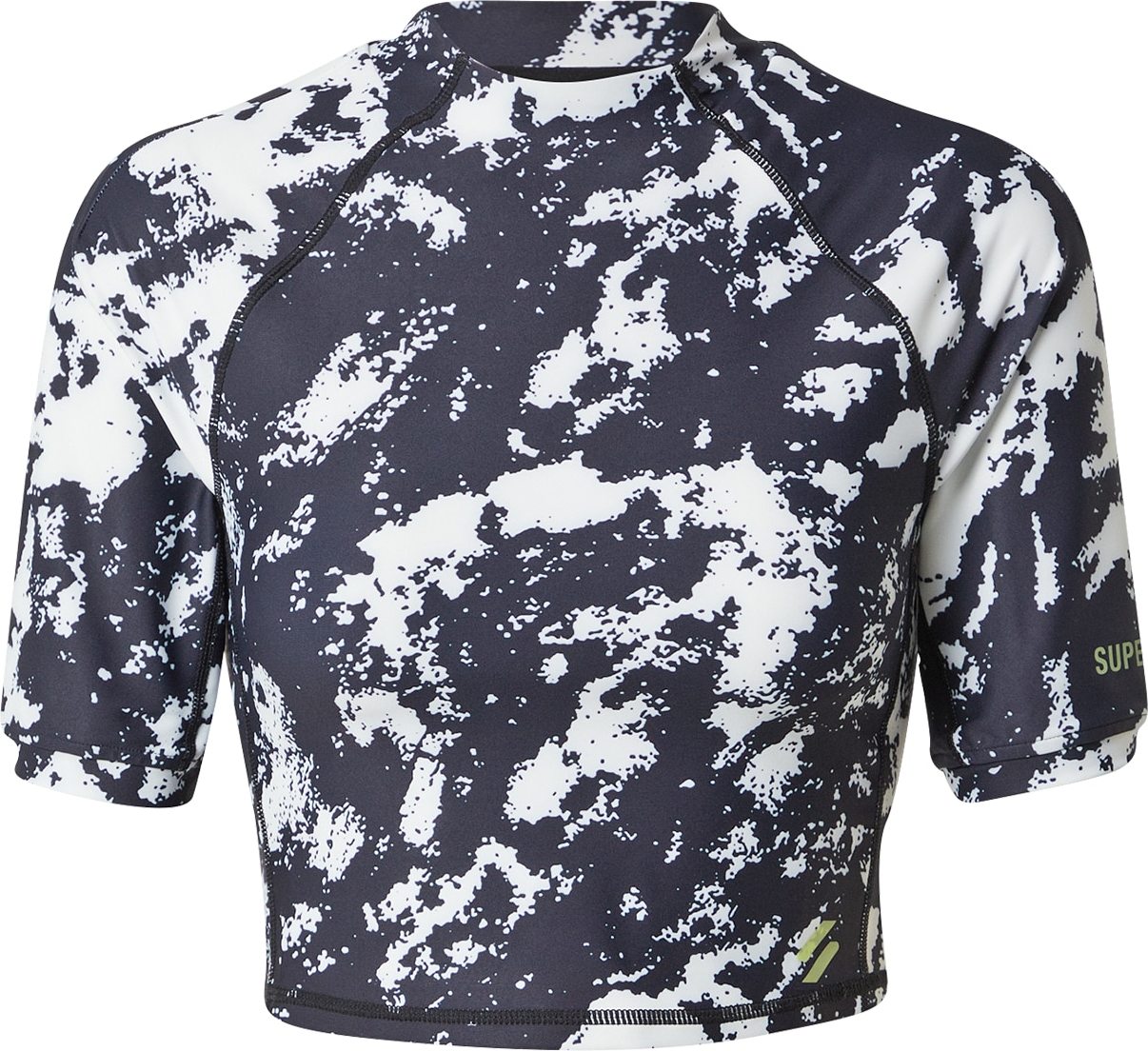 Superdry Funkční tričko '1T-Sports' černá / offwhite / světle zelená