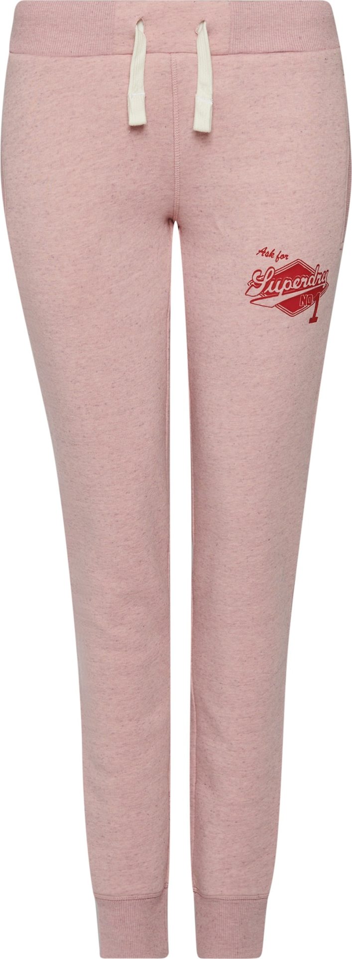 Superdry Kalhoty 'Collegiate ' světle růžová / červená / bílá