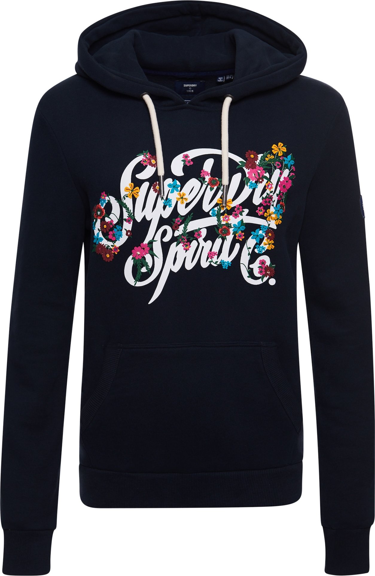 Superdry Mikina marine modrá / bílá / tmavě zelená / zlatě žlutá / pink