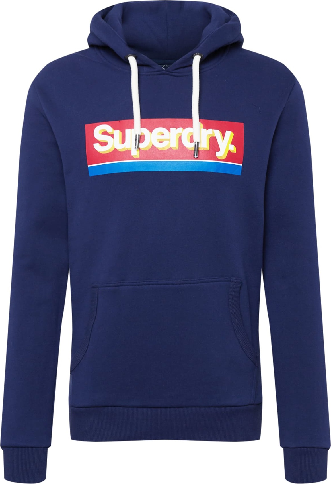 Superdry Mikina marine modrá / modrá / bílá / žlutá / červená