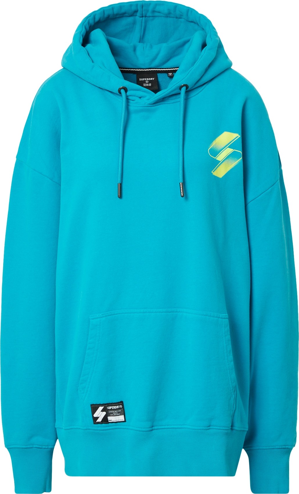 Superdry Mikina petrolejová / světle zelená