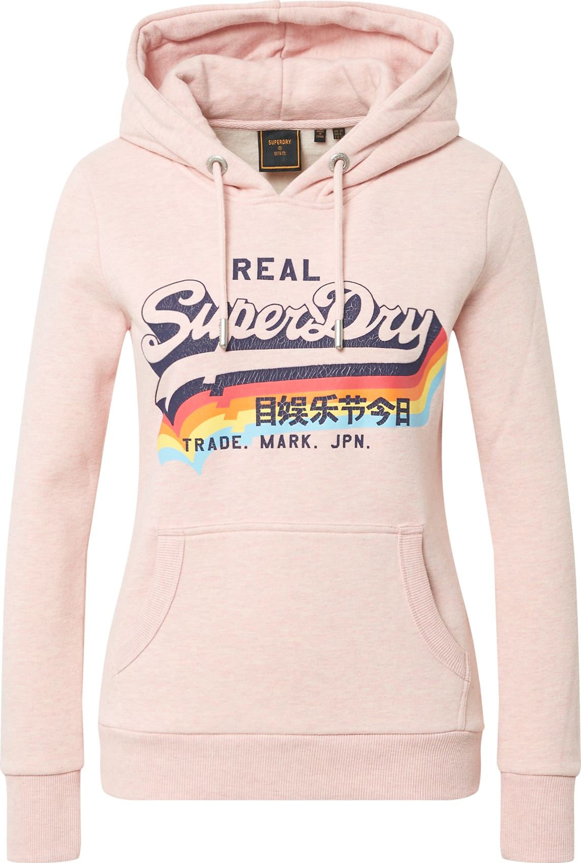 Superdry Mikina růžová / mix barev