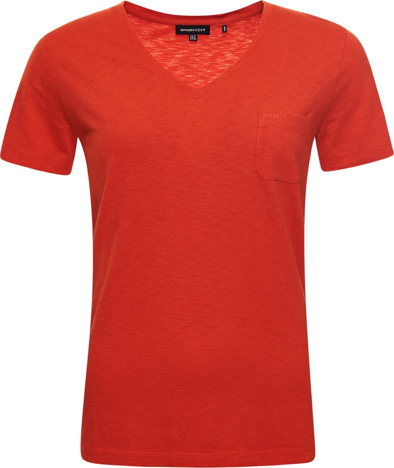 Superdry Tričko oranžově červená