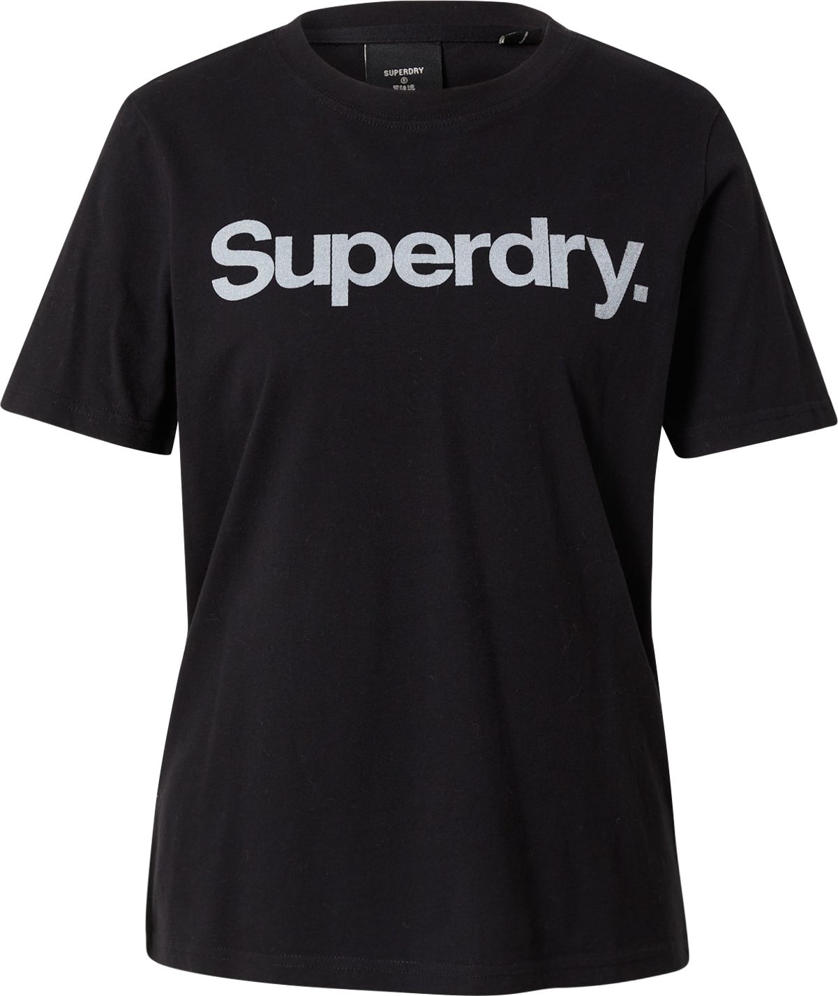 Superdry Tričko černá / bílá