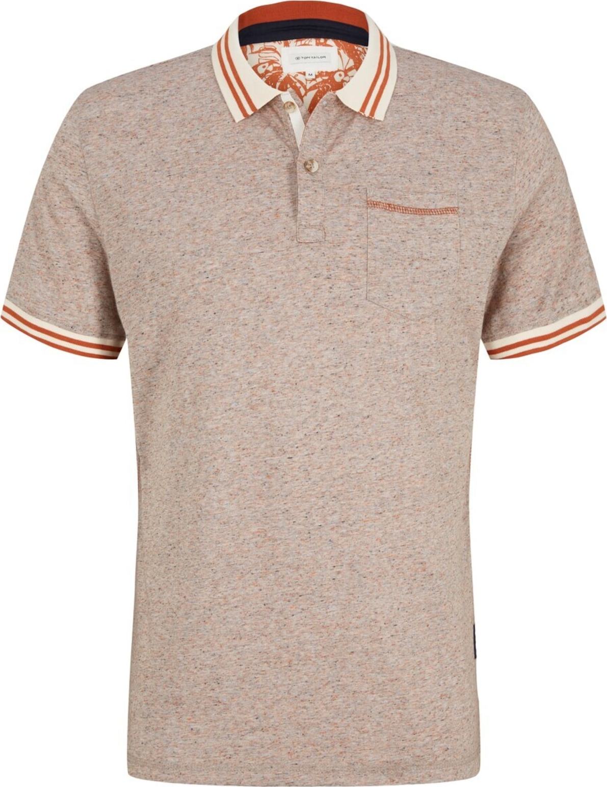 TOM TAILOR Tričko béžová / oranžová / krémová