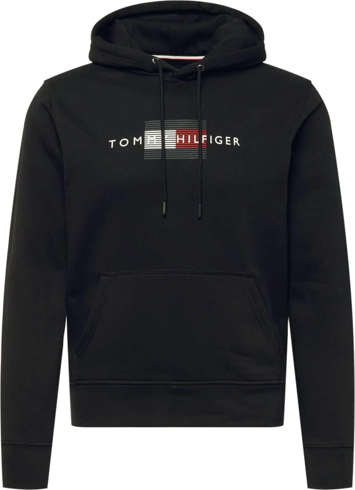 TOMMY HILFIGER Mikina černá / bílá / červená / marine modrá