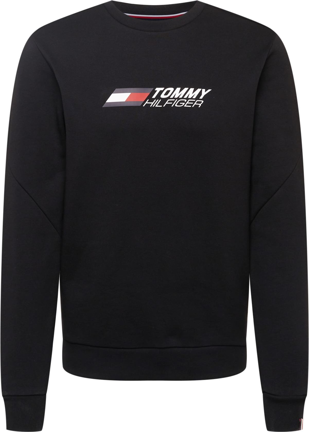 TOMMY HILFIGER Mikina černá / bílá / námořnická modř / červená