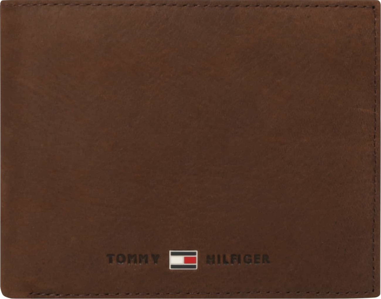 TOMMY HILFIGER Peněženka 'Johnson' čokoládová / červená / bílá / námořnická modř