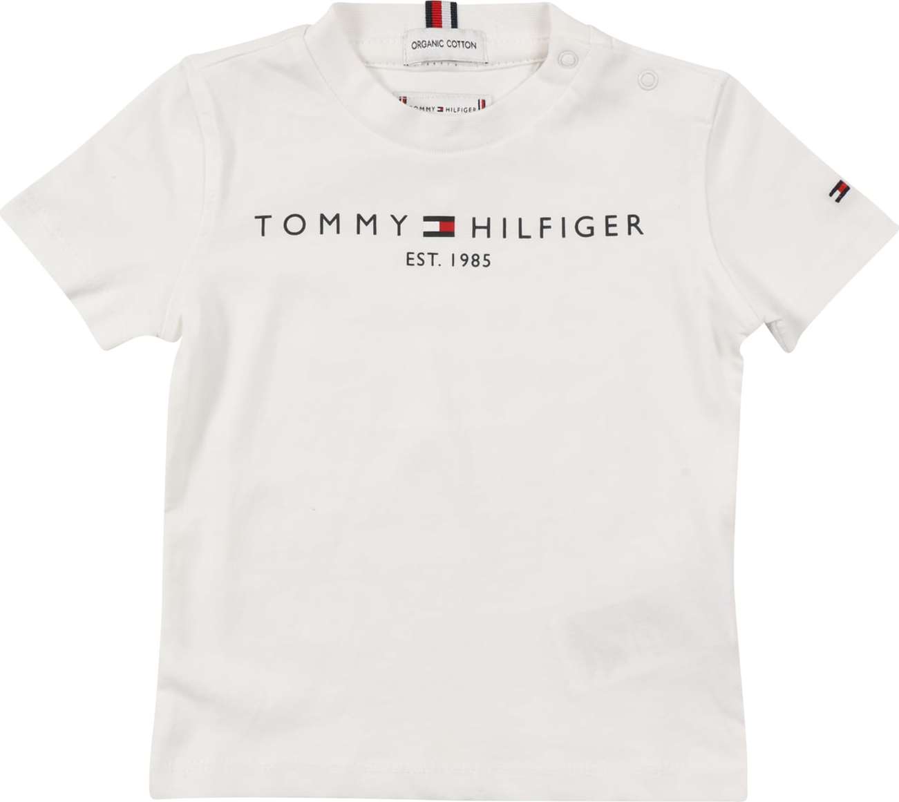 TOMMY HILFIGER Tričko bílá / černá / červená