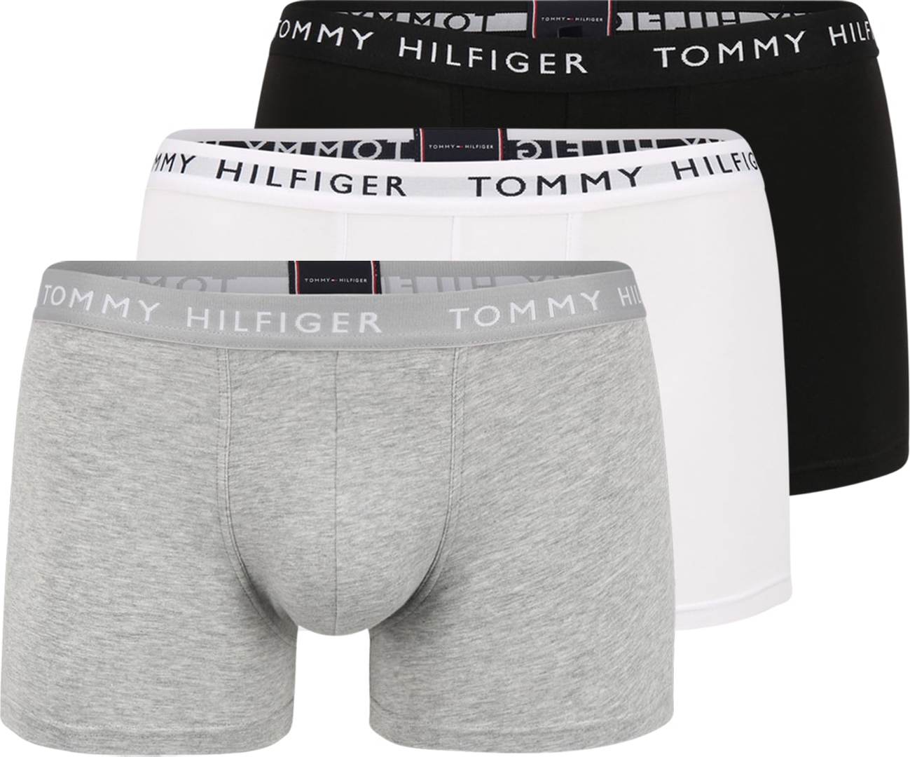 Tommy Hilfiger Underwear Boxerky bílá / černá / šedý melír