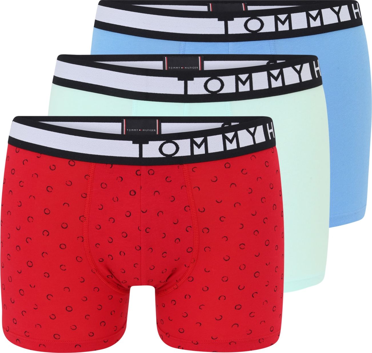 Tommy Hilfiger Underwear Boxerky červená / mátová / černá / bílá / světlemodrá