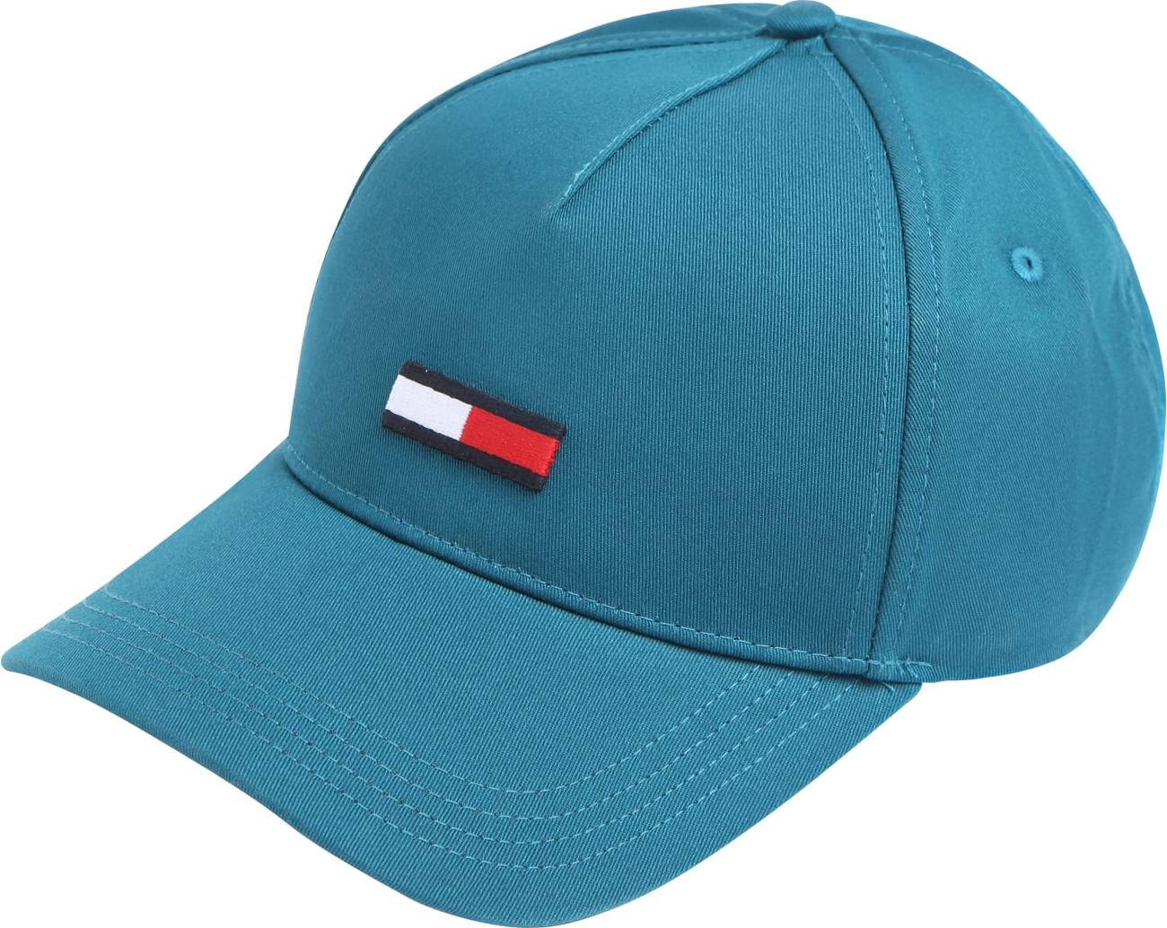 Tommy Jeans Čepice azurová modrá / námořnická modř / bílá / červená