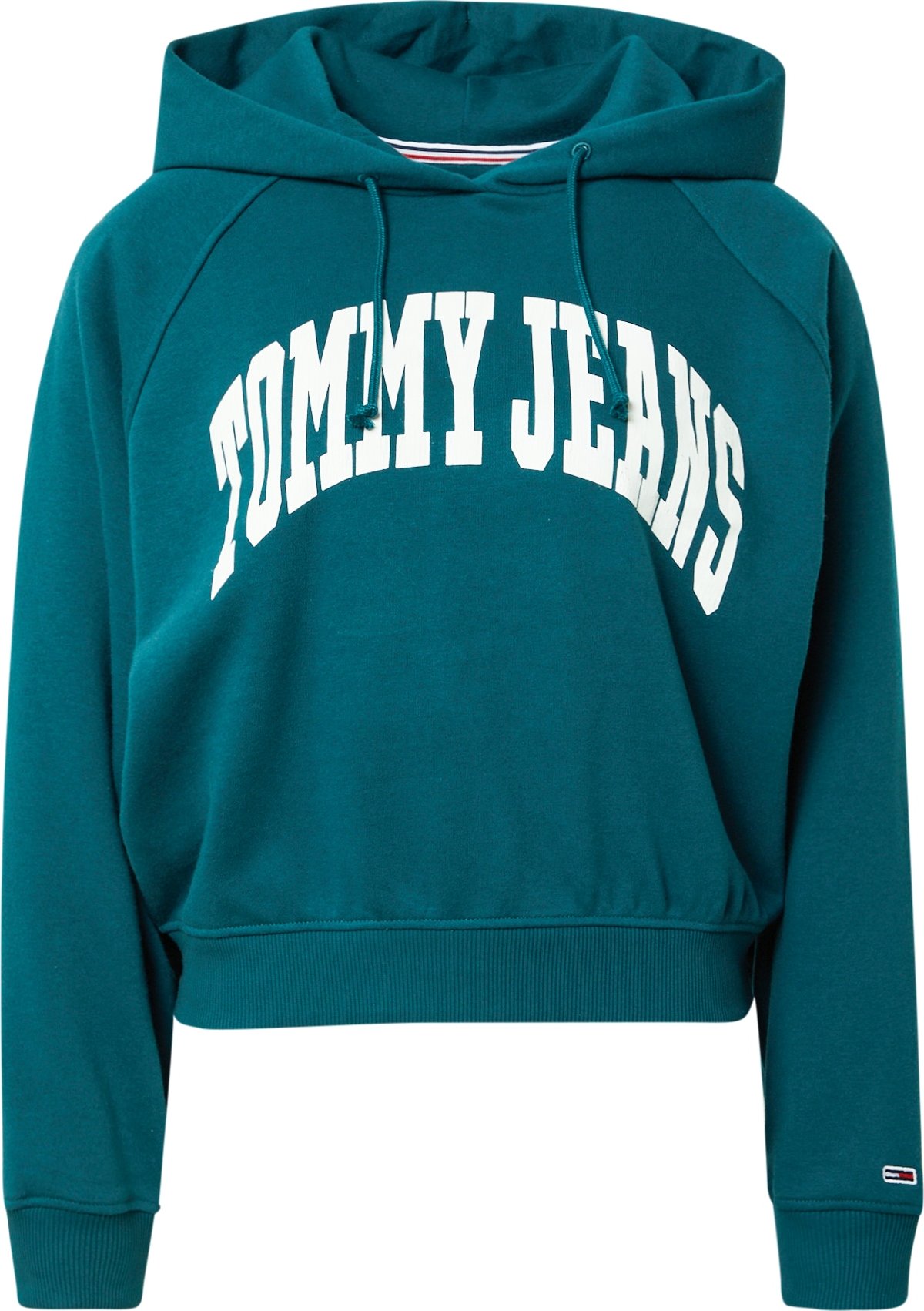 Tommy Jeans Mikina bílá / jedle