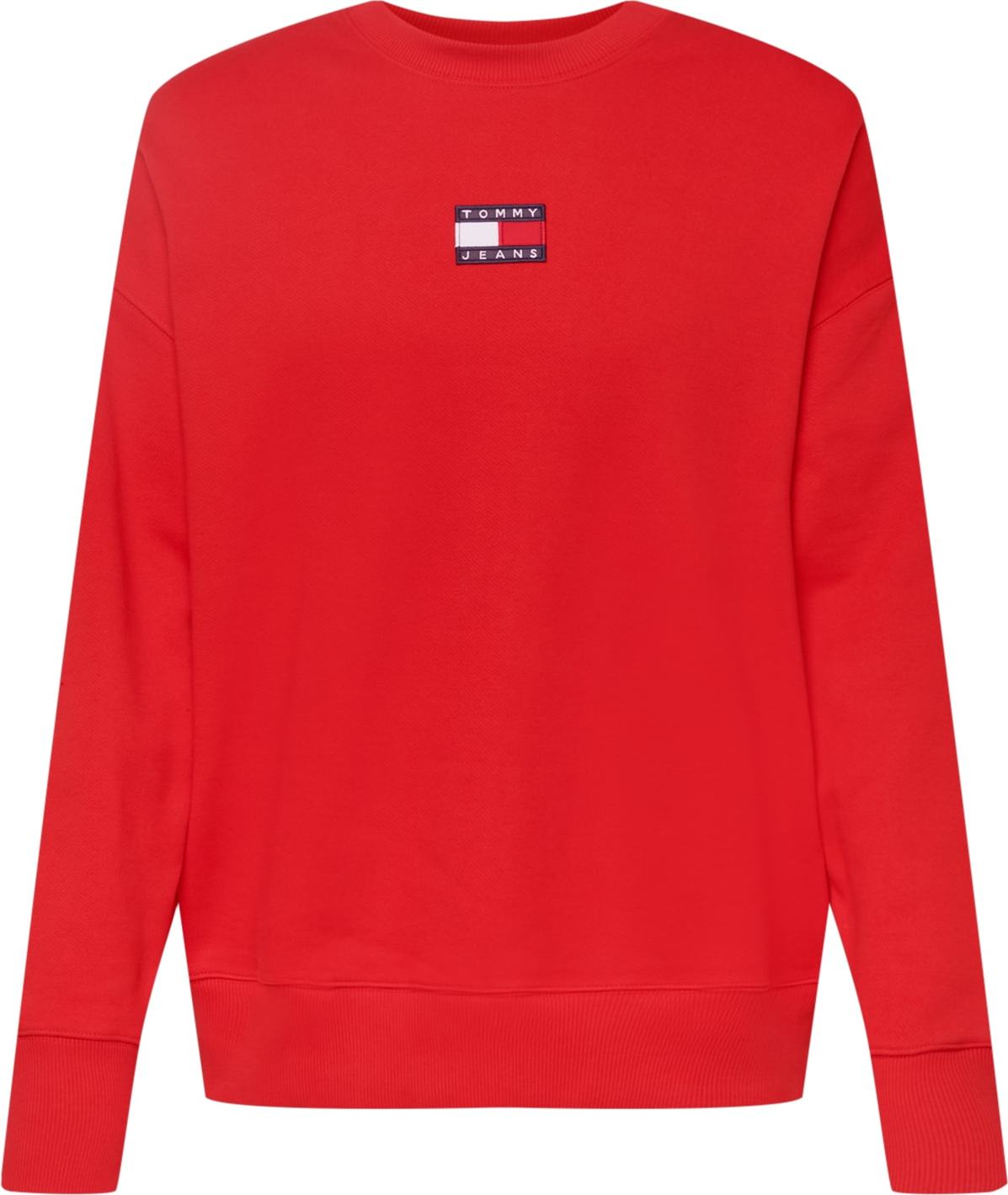Tommy Jeans Mikina červená / tmavě modrá / bílá