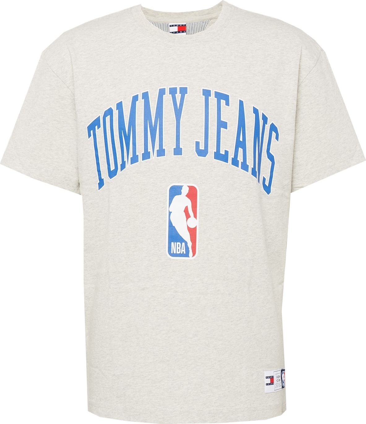 Tommy Jeans Tričko šedá / bílá / modrá / červená