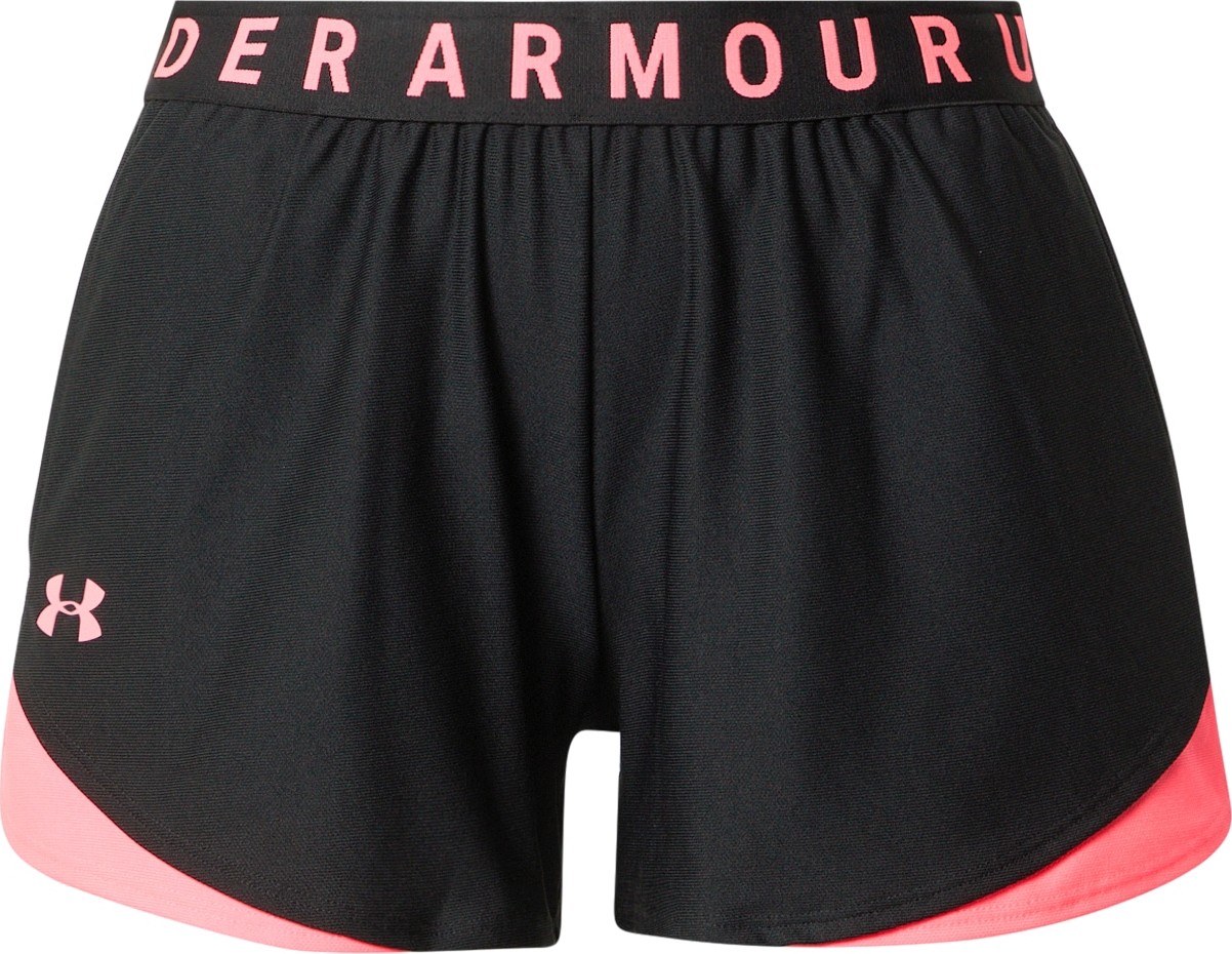 UNDER ARMOUR Sportovní kalhoty 'Play Up' černá / tmavě růžová