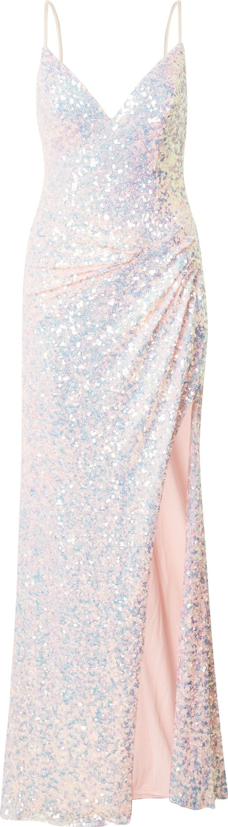 Unique Společenské šaty růžová / nebeská modř