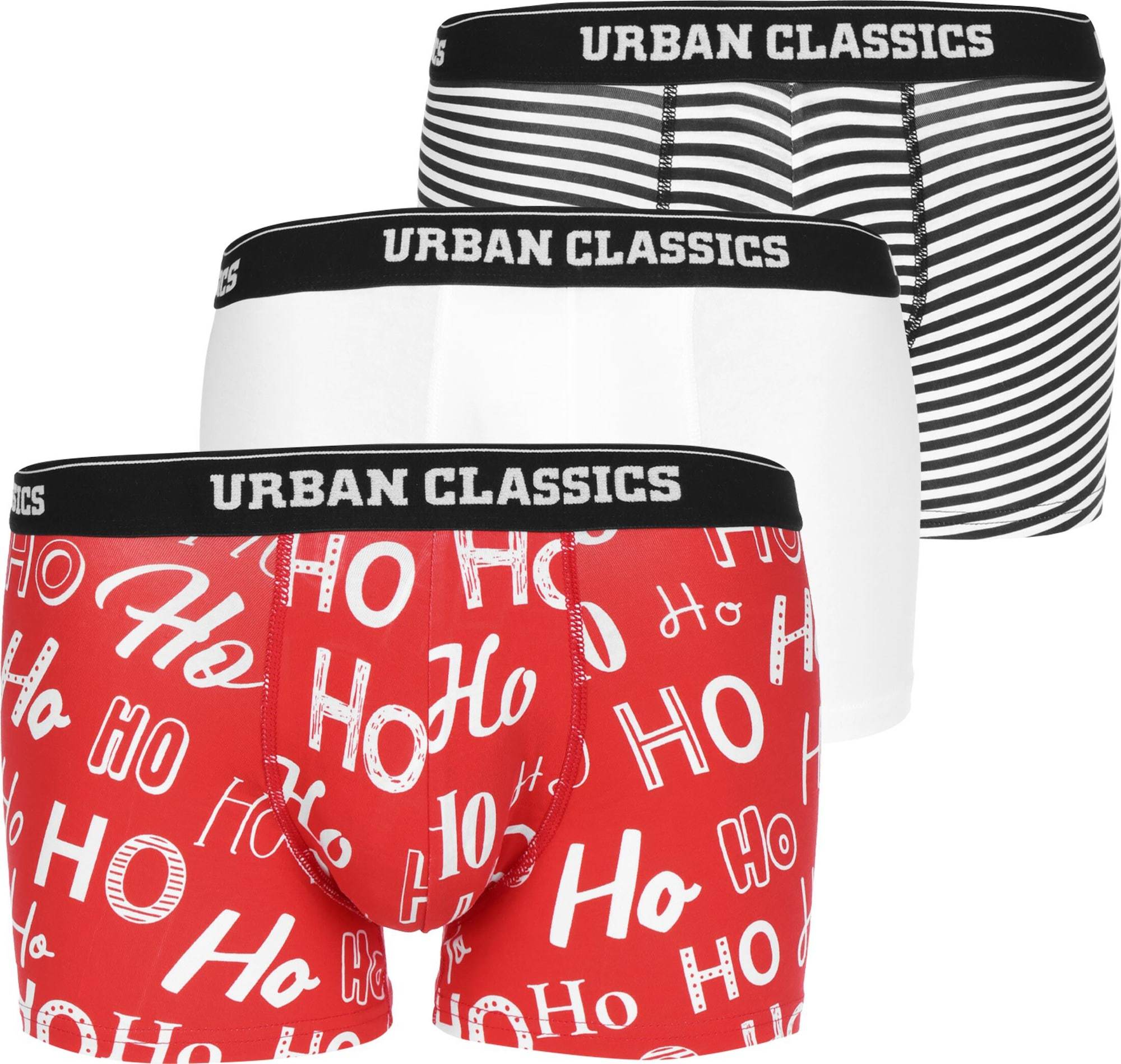 Urban Classics Boxerky červená / bílá / černá
