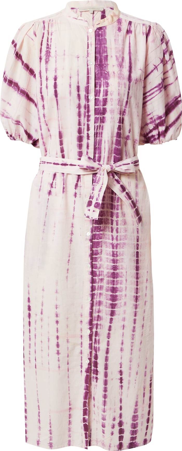 Vanessa Bruno Košilové šaty 'TANJA' béžová / tmavě fialová