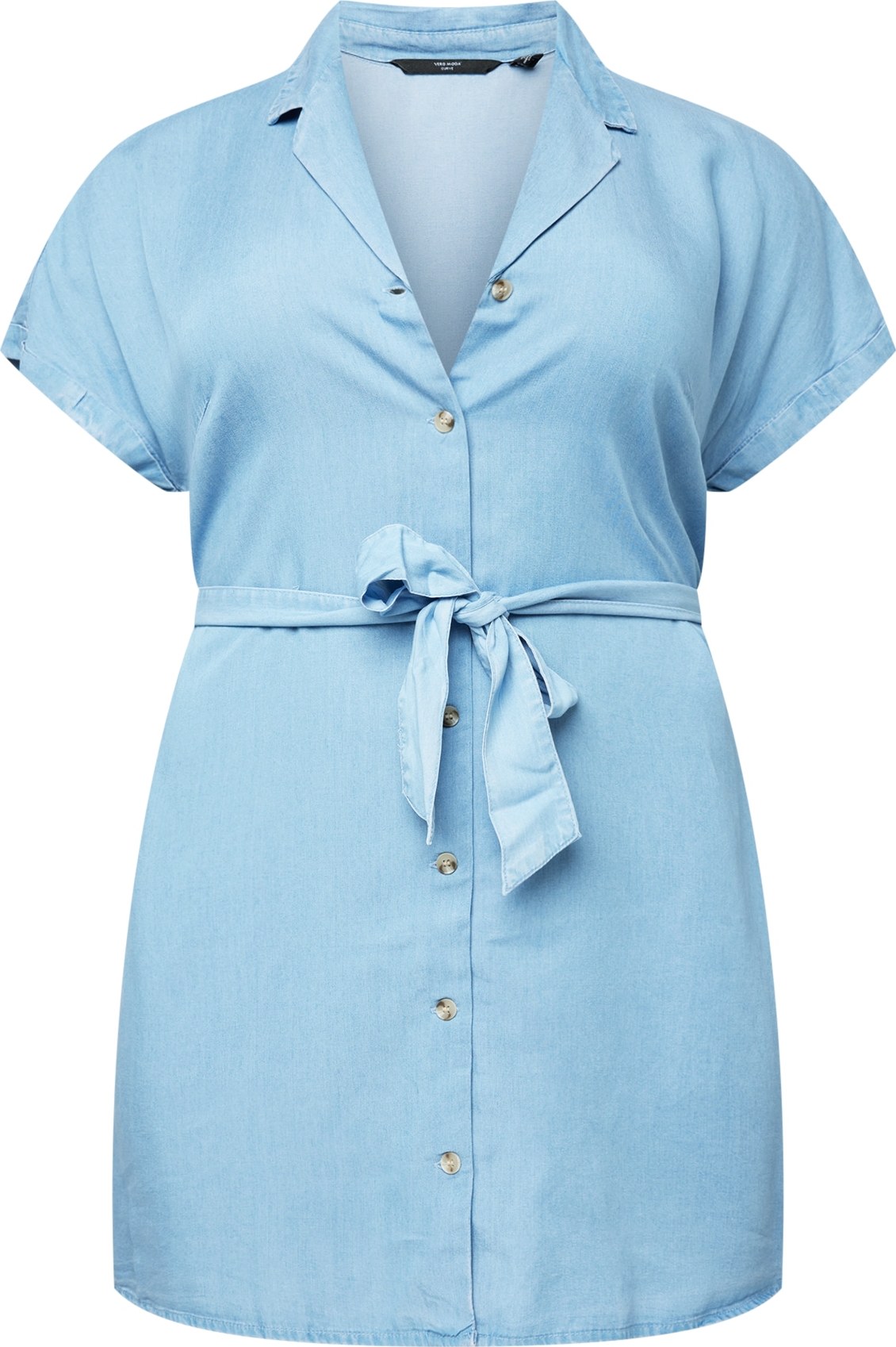 Vero Moda Curve Košilové šaty modrá džínovina