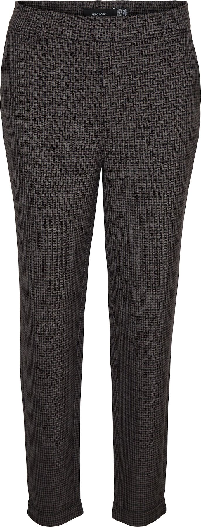 VERO MODA Kalhoty 'Maya' černá / šedá / hnědá