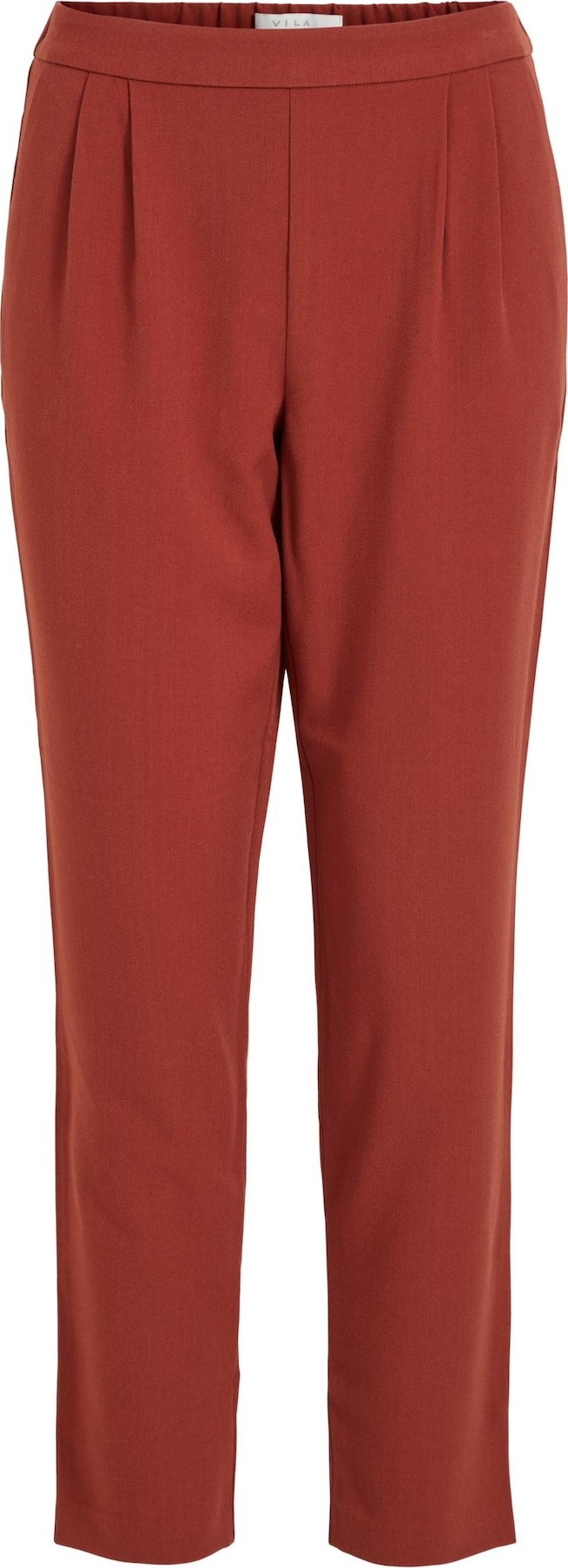 VILA Kalhoty se sklady v pase 'Titti' rezavě červená