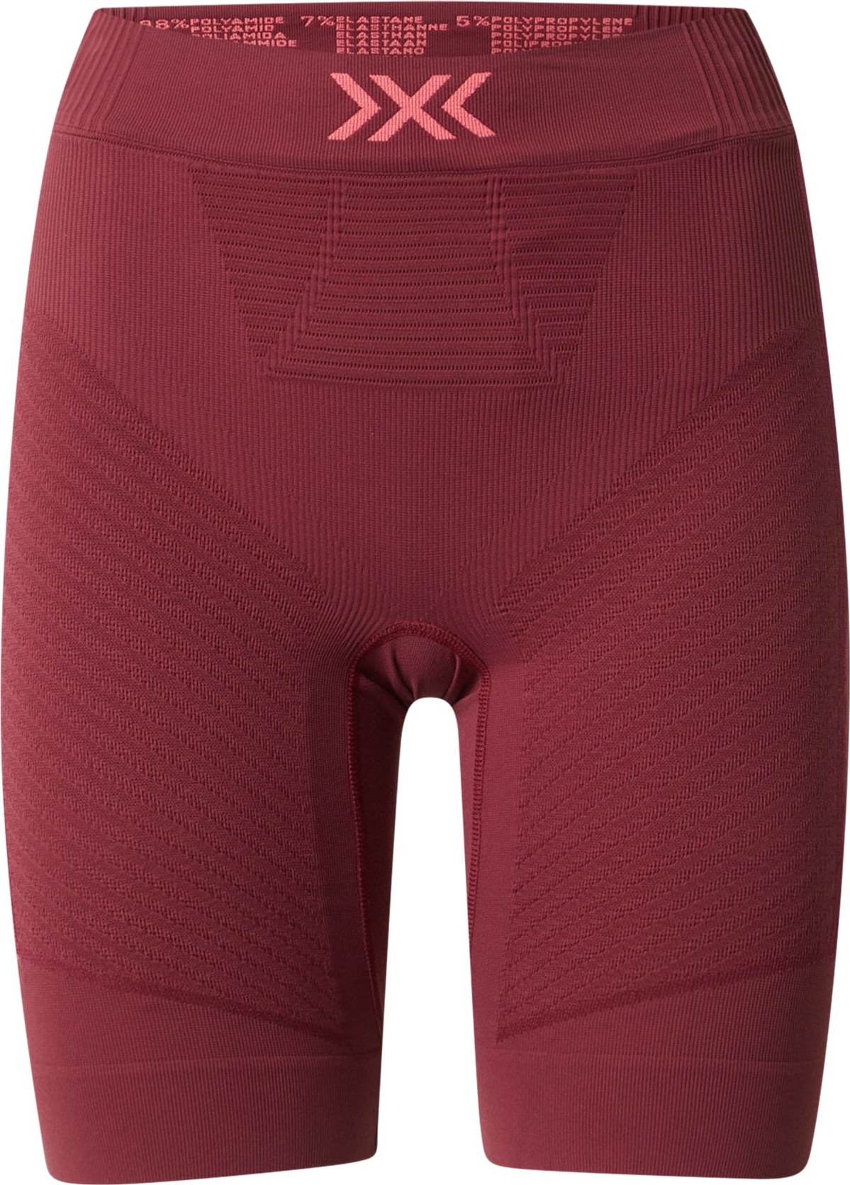 X-BIONIC Sportovní kalhoty burgundská červeň / svítivě růžová